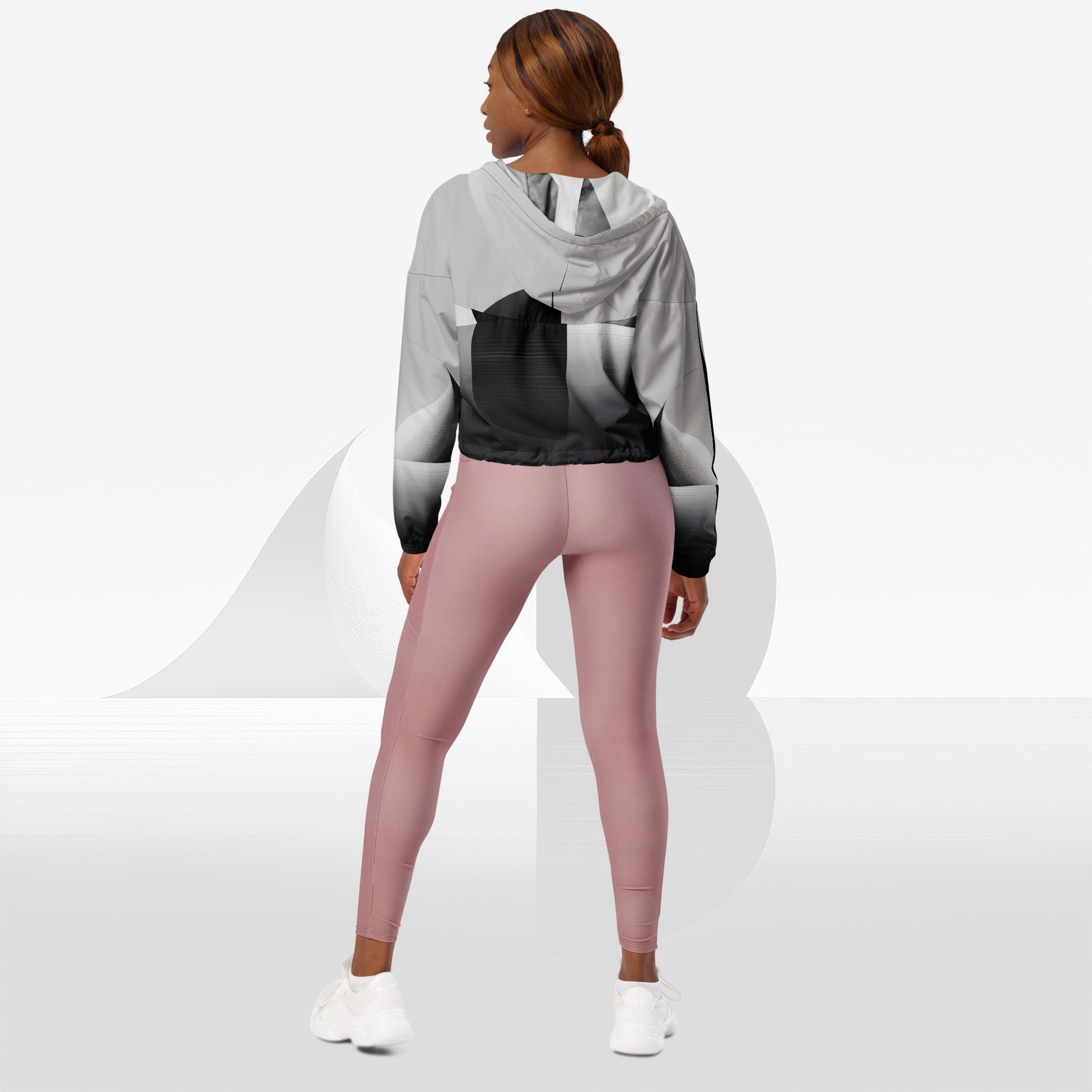 Women's ICN Cropped Windbreaker Print (No.15)