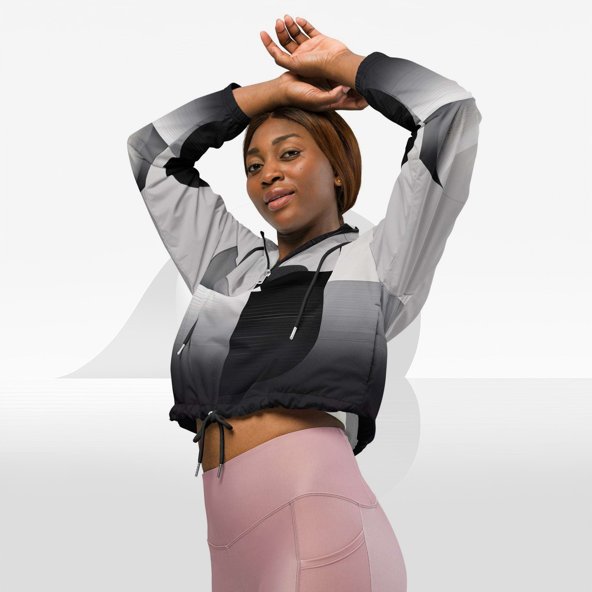 Women's ICN Cropped Windbreaker Print (No.15)