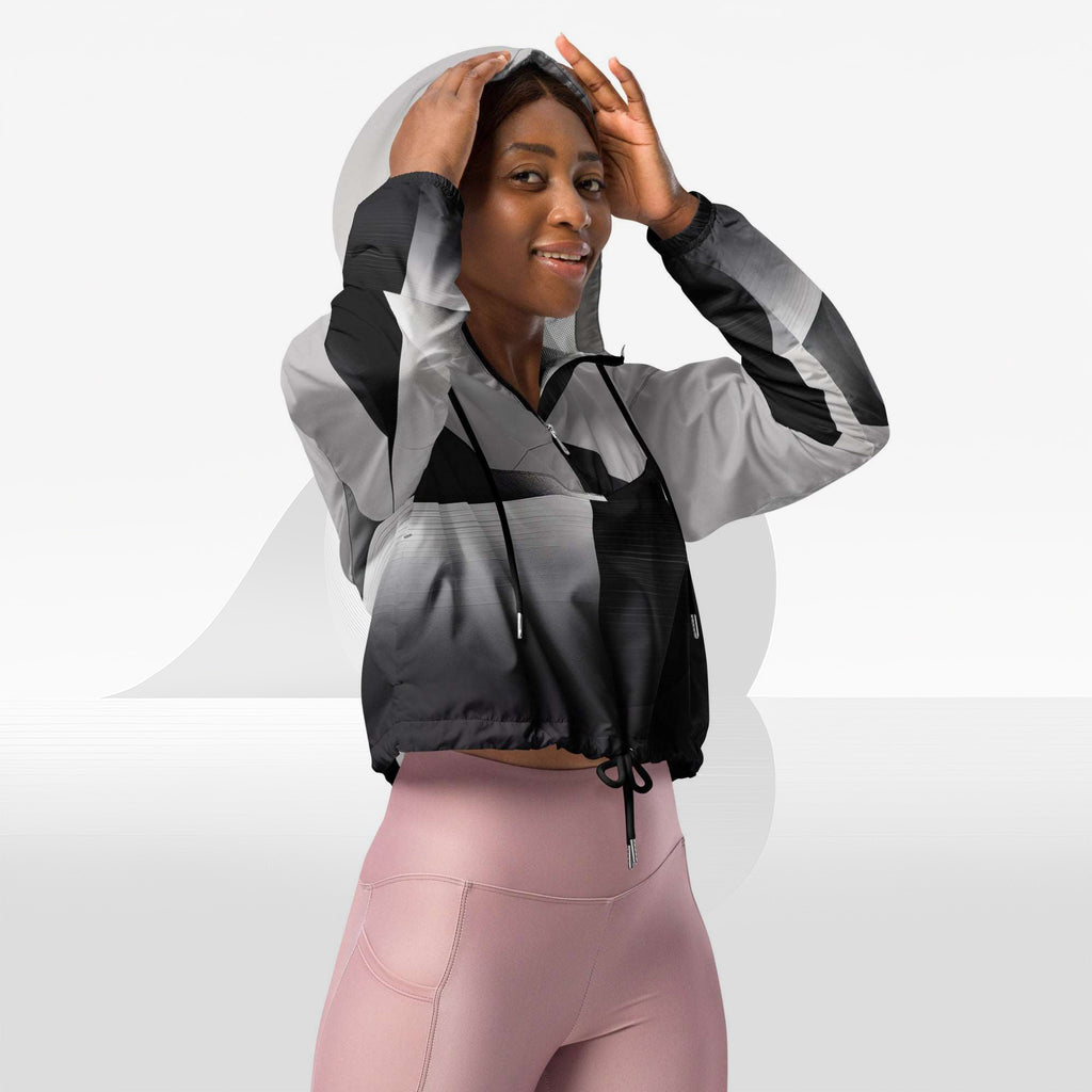 Women's ICN Cropped Windbreaker Print (No.15)