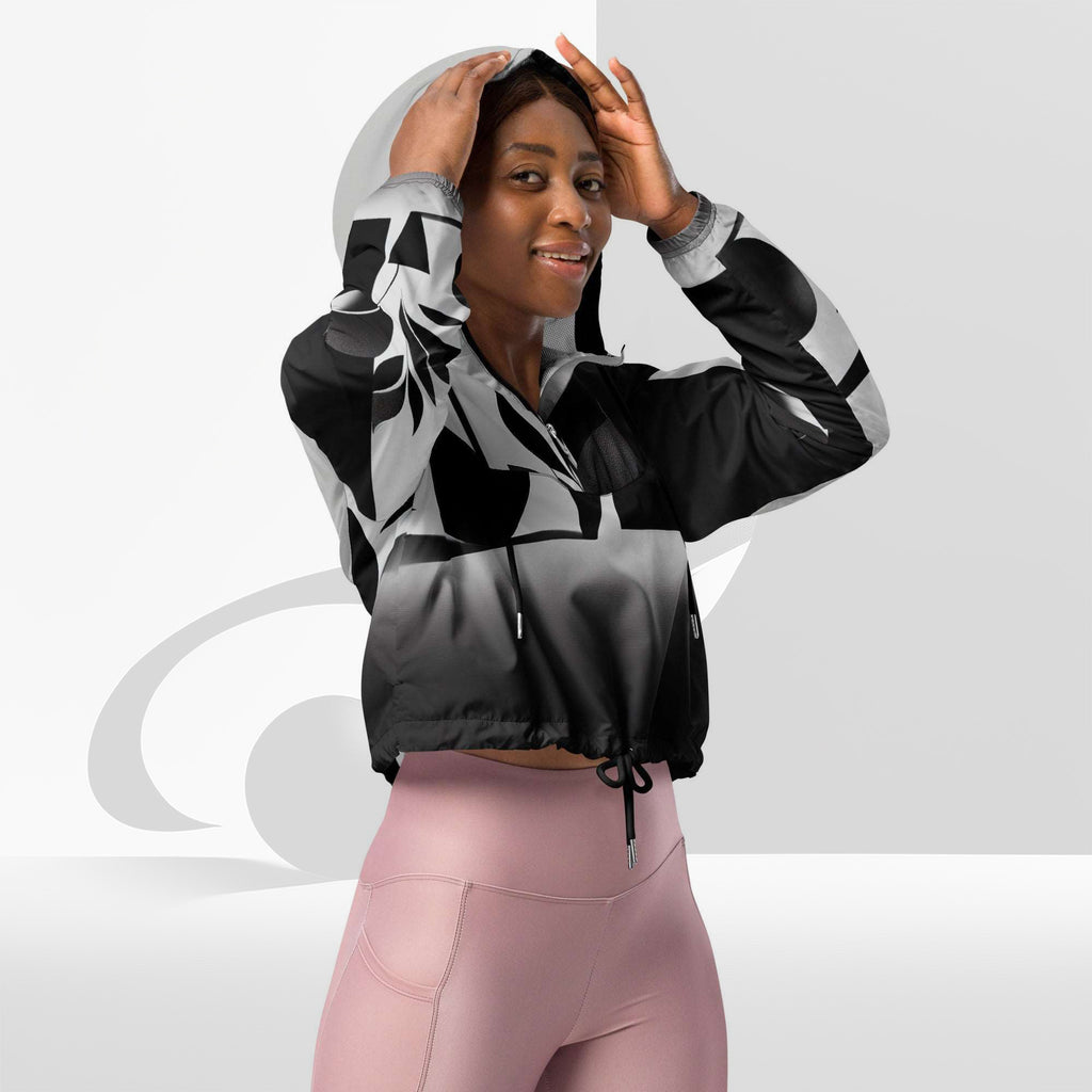 Women's ICN Cropped Windbreaker Print (No.16)