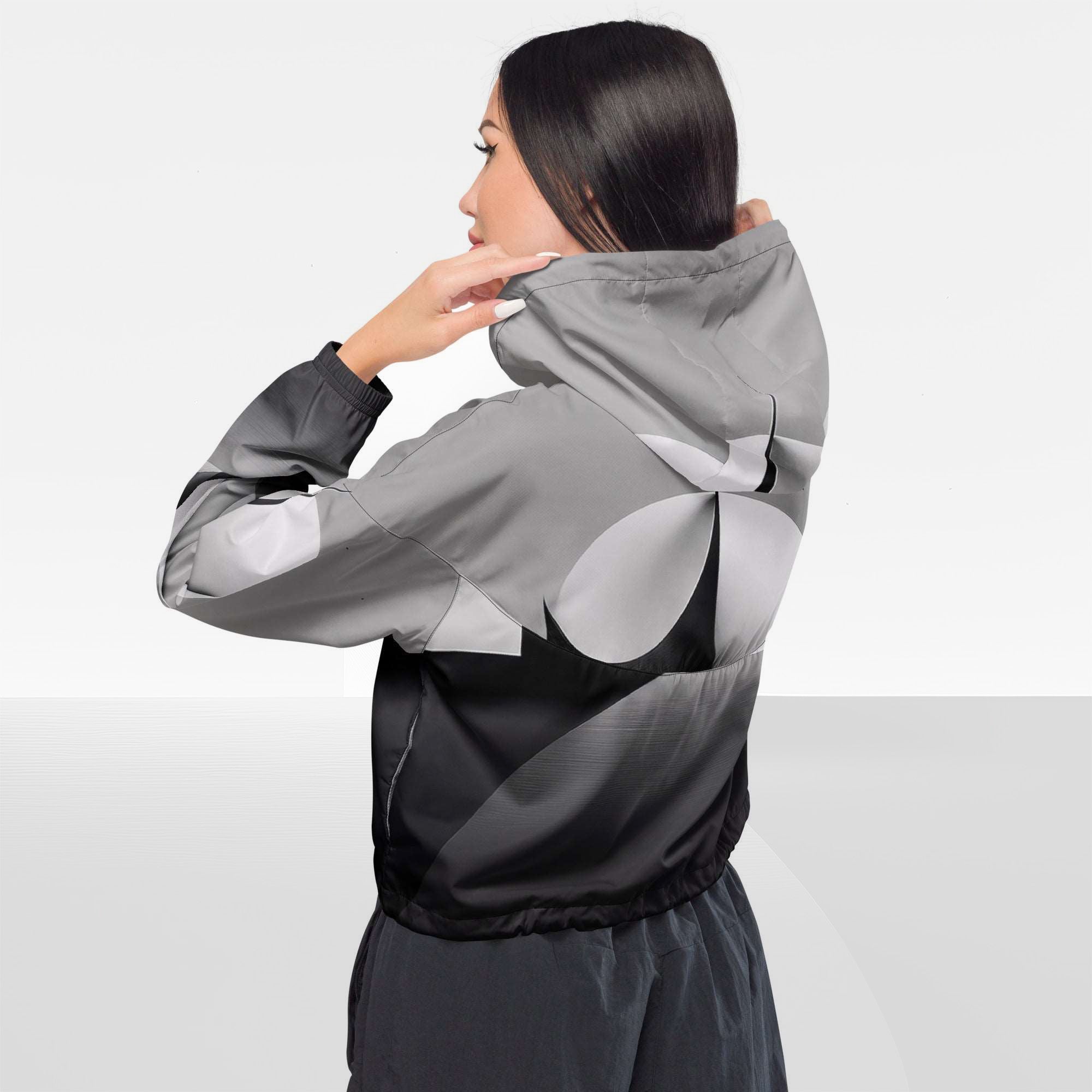Women's ICN Cropped Windbreaker Print (No.17)