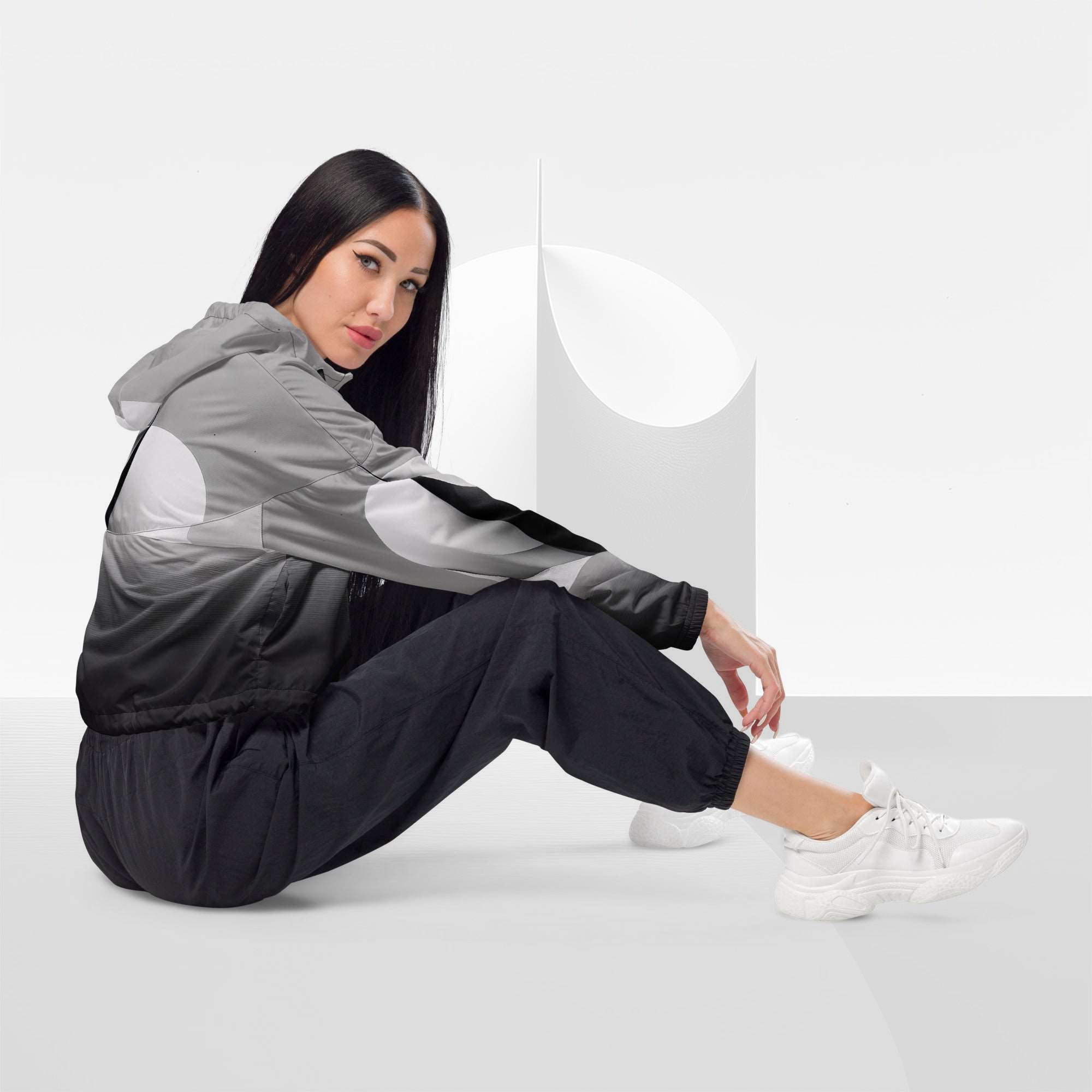 Women's ICN Cropped Windbreaker Print (No.17)