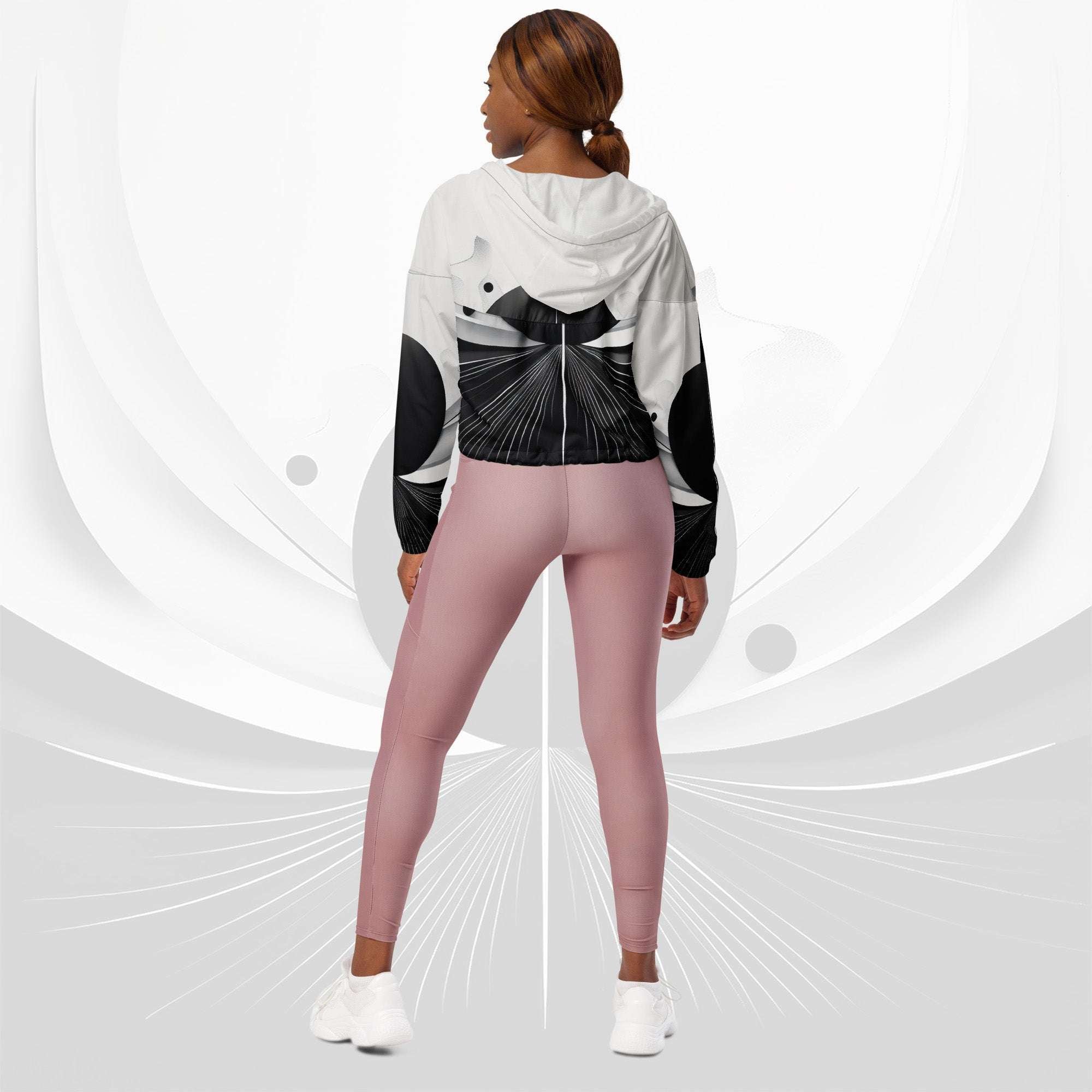 Women's ICN Cropped Windbreaker Print (No.19)