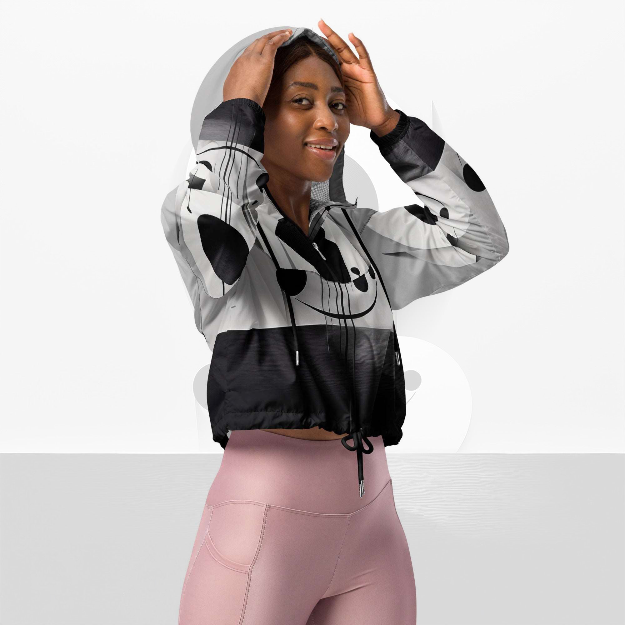 Women's ICN Cropped Windbreaker Print (No.20)