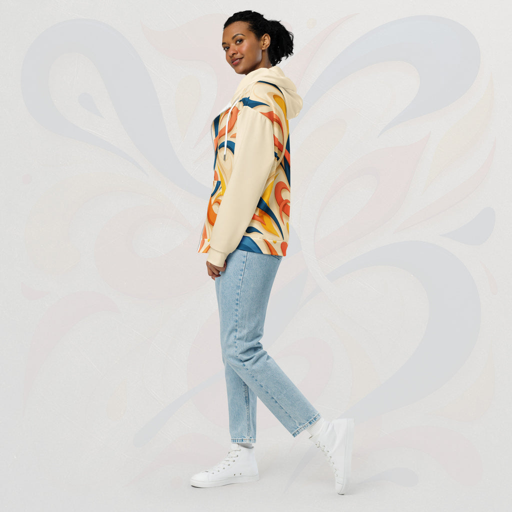 Women's Coral Canvas Hoodie (No.10)