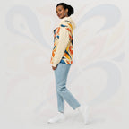 Women's Coral Canvas Hoodie (No.10)
