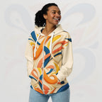 Women's Coral Canvas Hoodie (No.10)