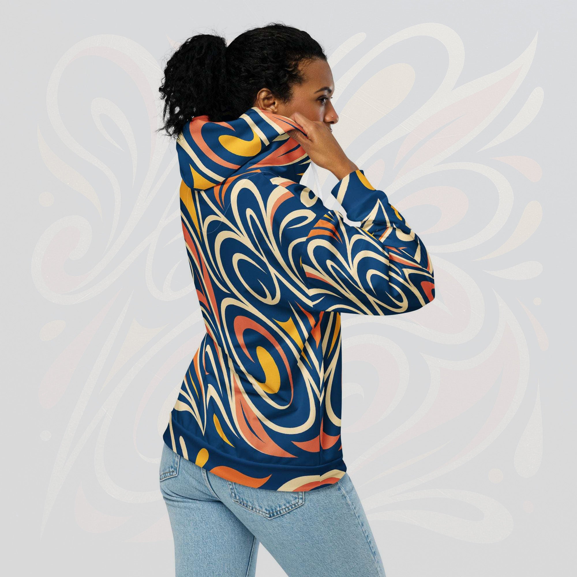 Women's Coral Canvas Hoodie (No.12)