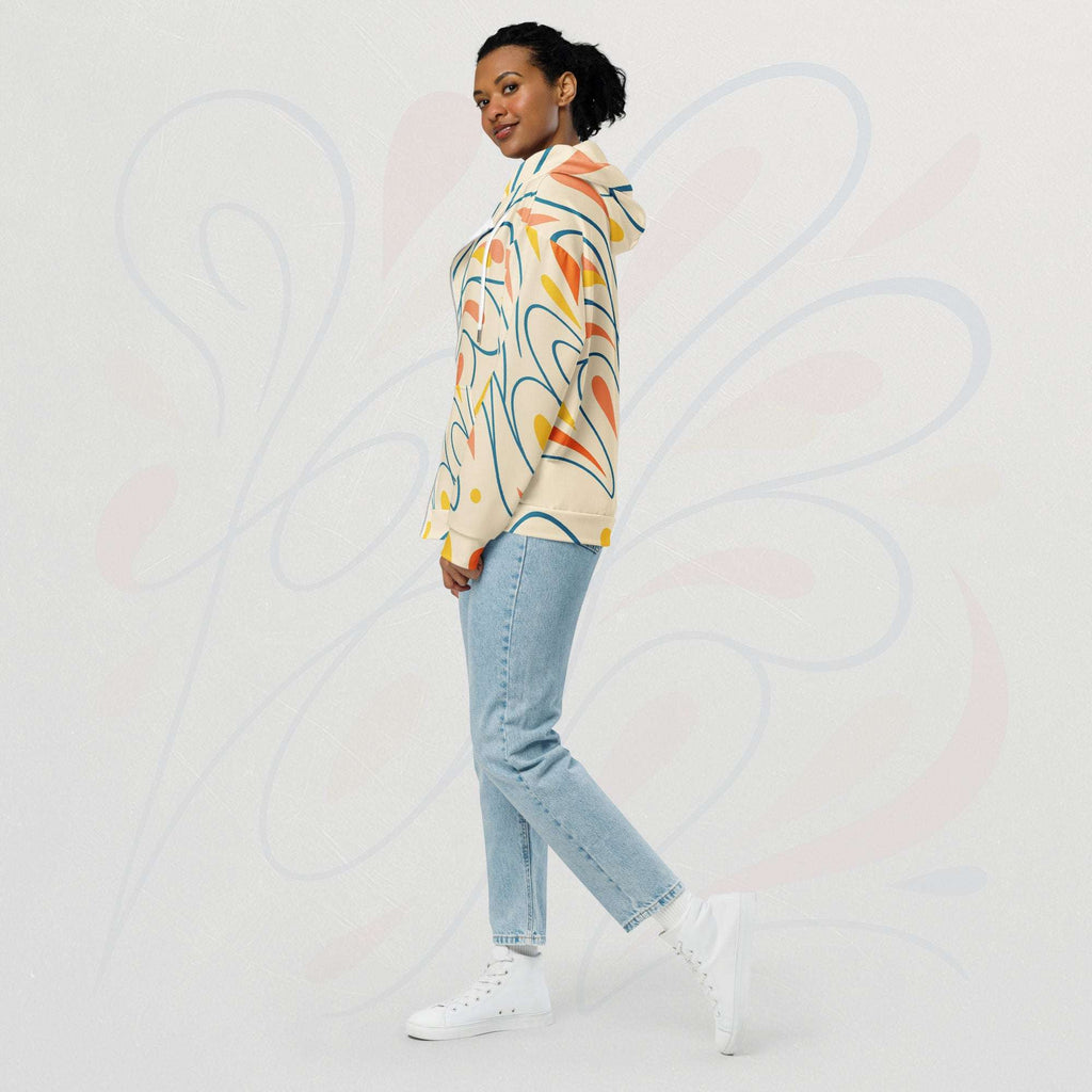 Women's Coral Canvas Hoodie (No.13)