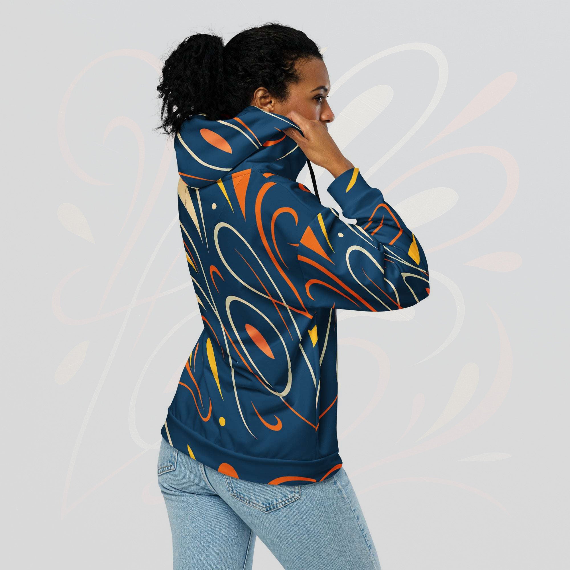 Women's Coral Canvas Hoodie (No.14)