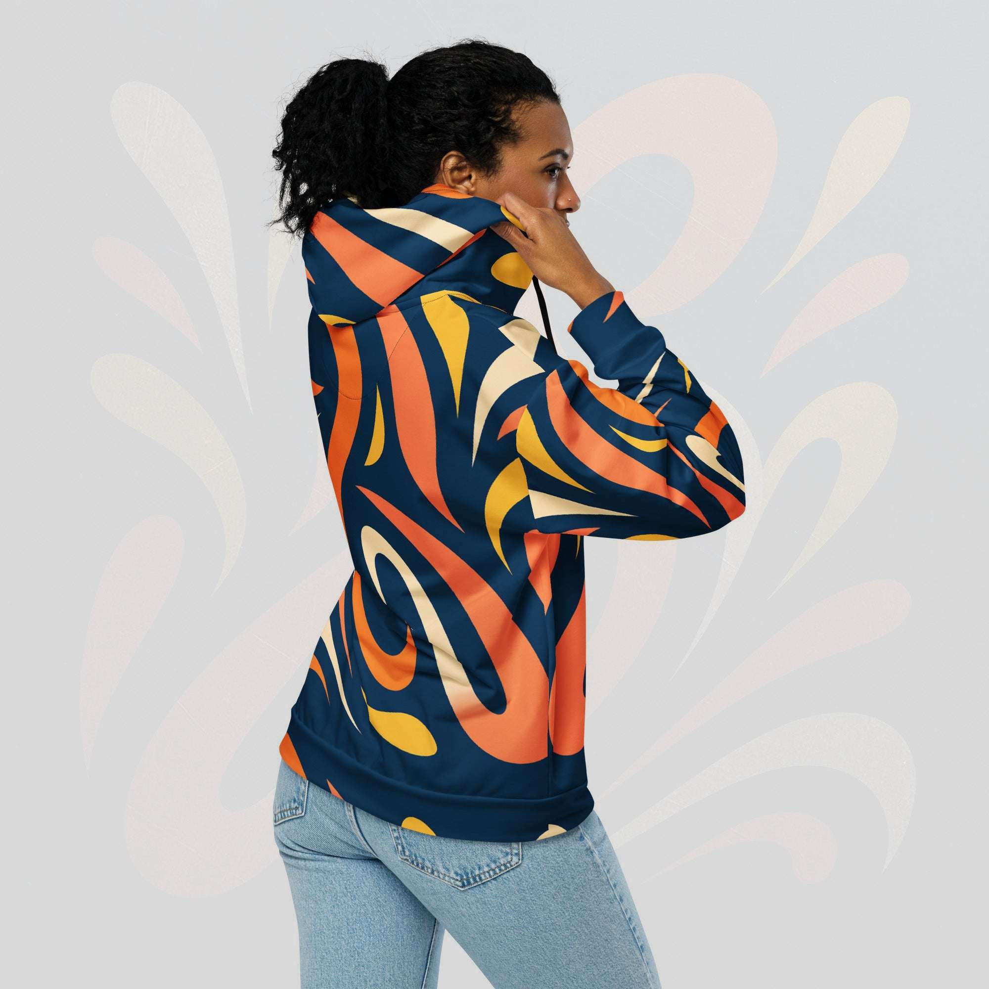 Women's Coral Canvas Hoodie (No.15)