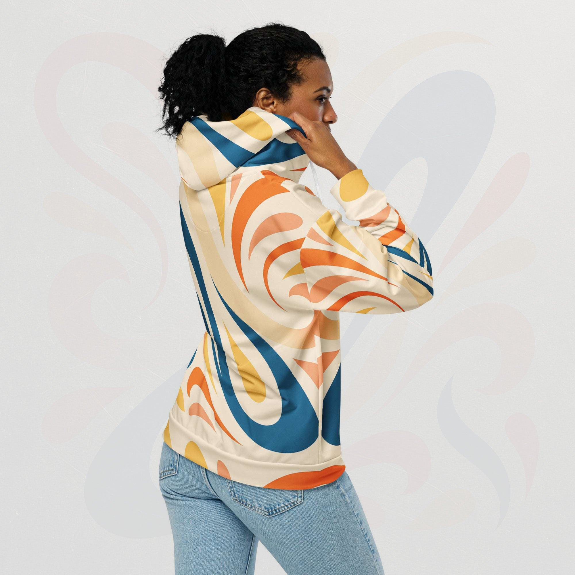 Women's Coral Canvas Hoodie (No.16)