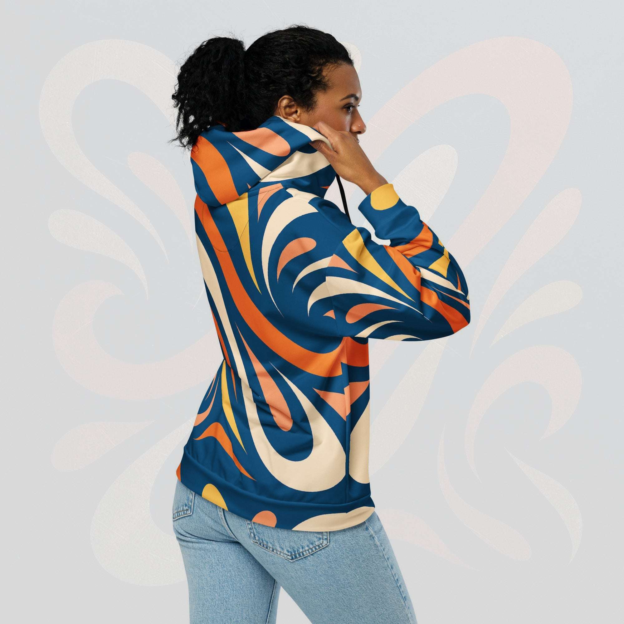 Women's Coral Canvas Hoodie (No.17)
