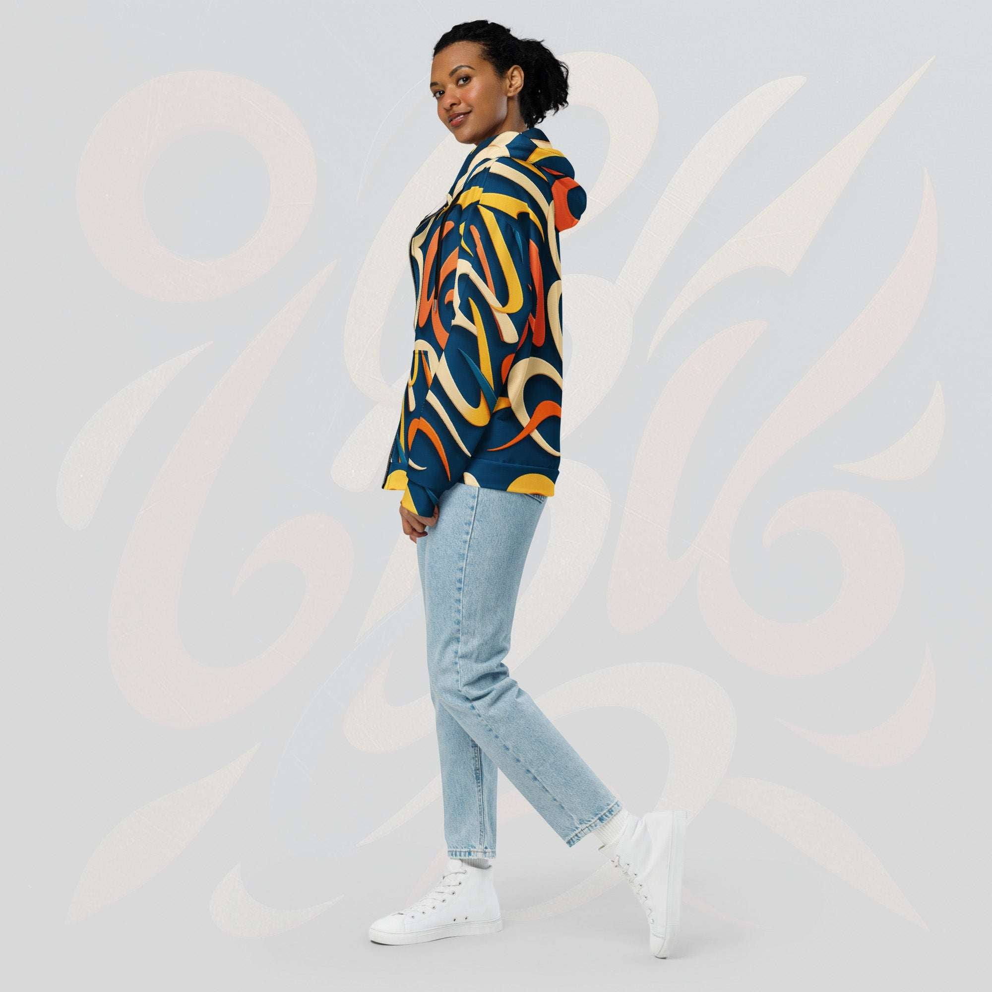 Women's Coral Canvas Hoodie (No.20)