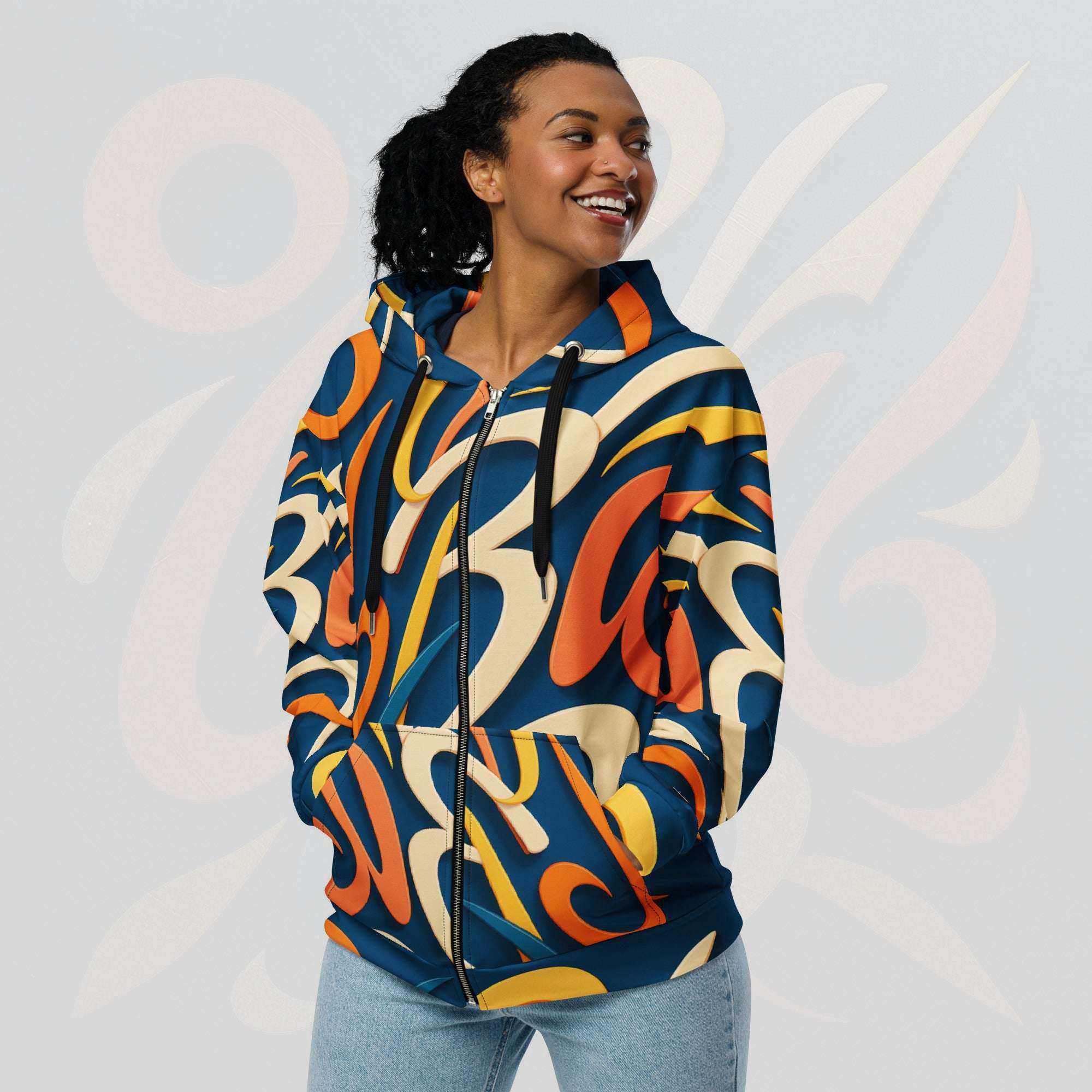 Women's Coral Canvas Hoodie (No.20)