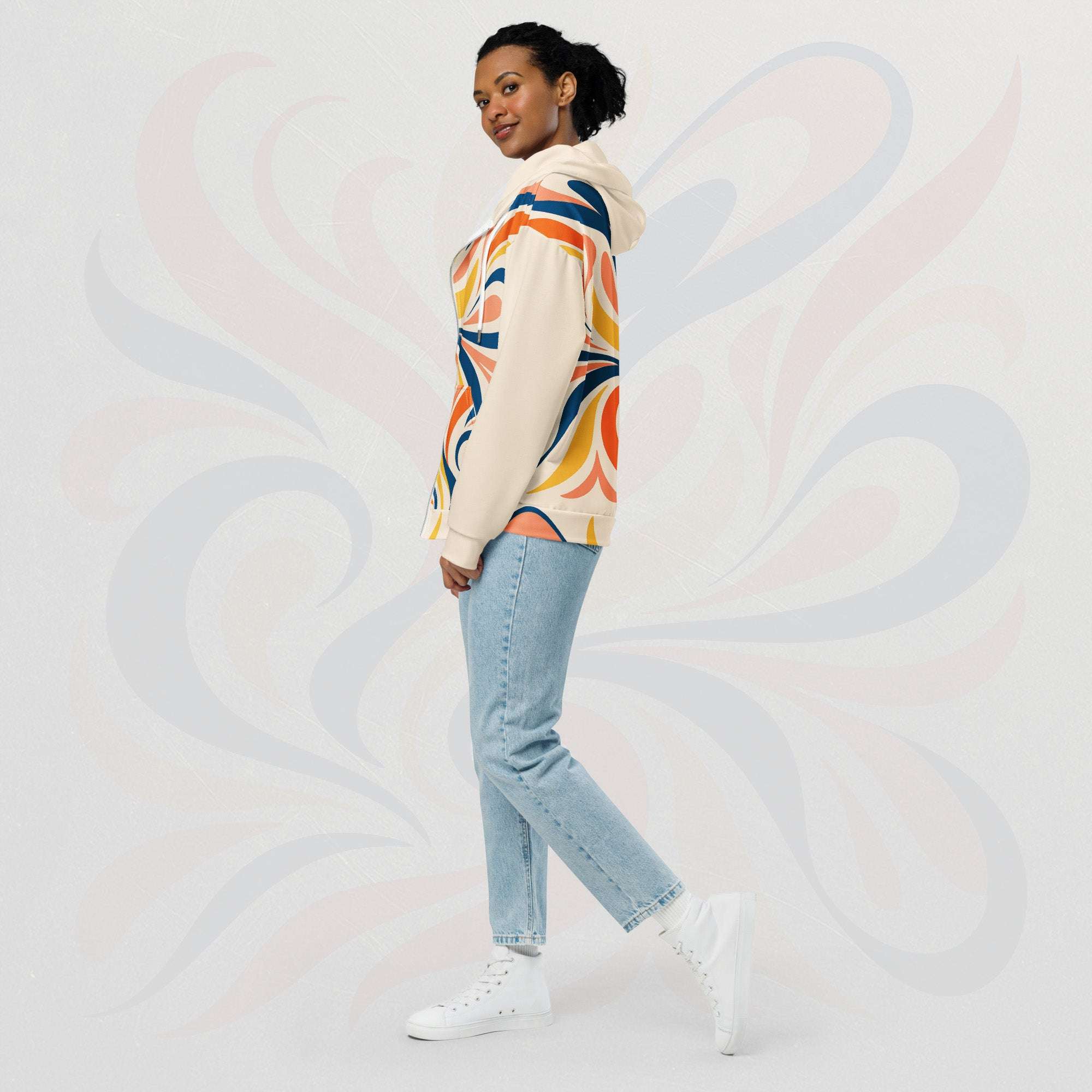 Women's Coral Canvas Hoodie (No.02)