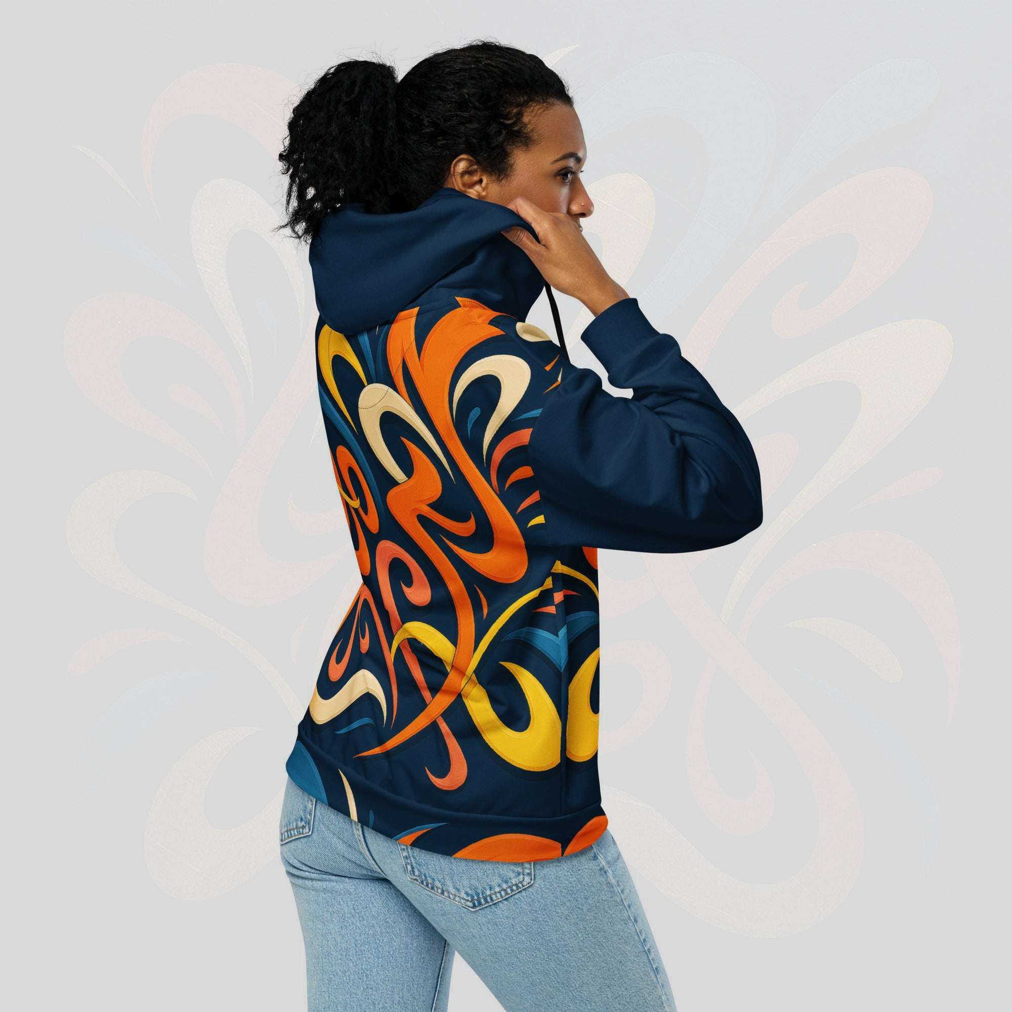 Women's Coral Canvas Hoodie (No.06)