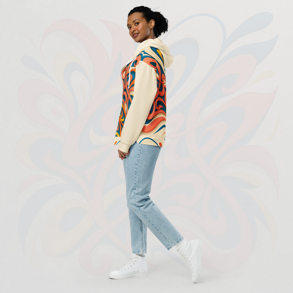 Women's Coral Canvas Hoodie (No.07)