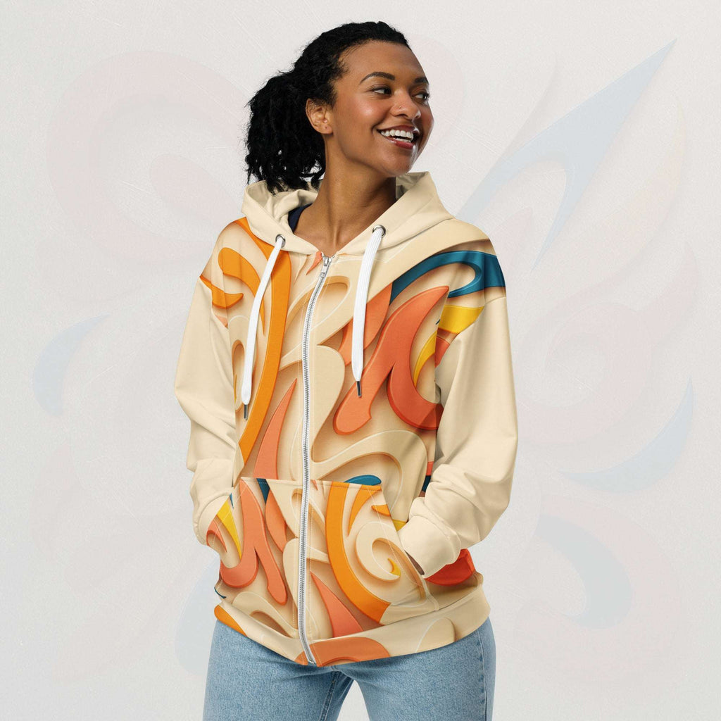 Women's Coral Canvas Hoodie (No.08)