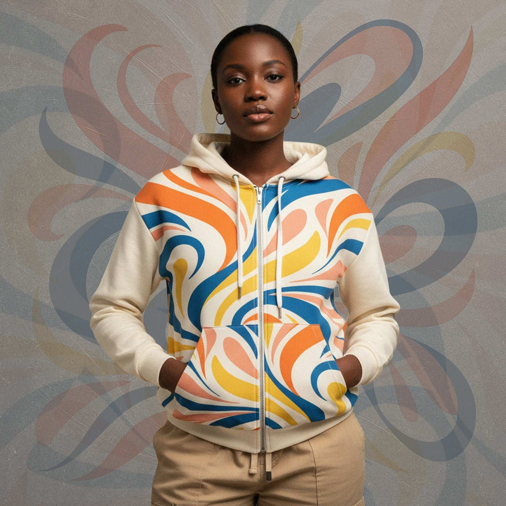 Women's Coral Canvas Hoodie (No.02)