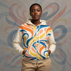 Women's Coral Canvas Hoodie (No.02)