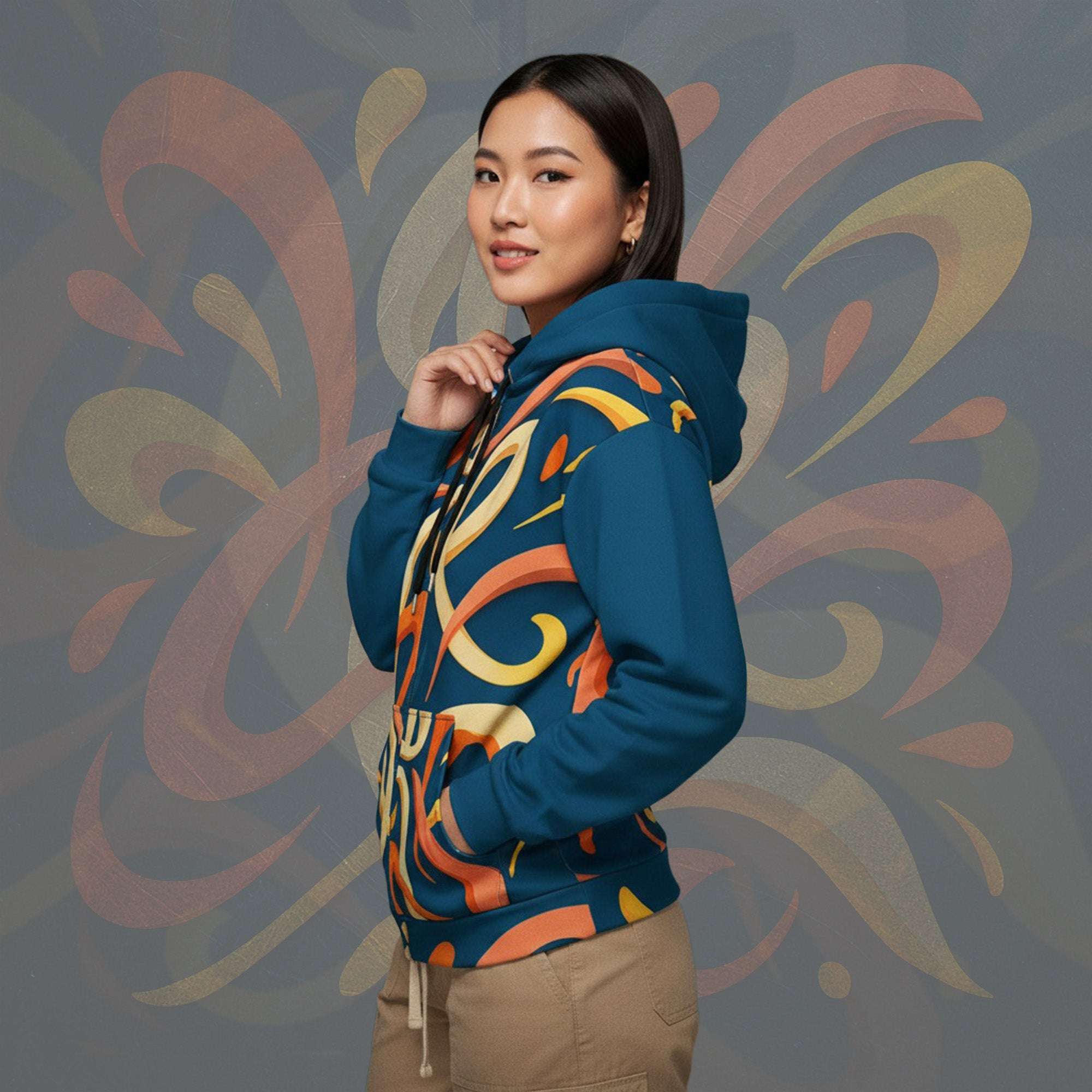 Women's Coral Canvas Hoodie (No.03)
