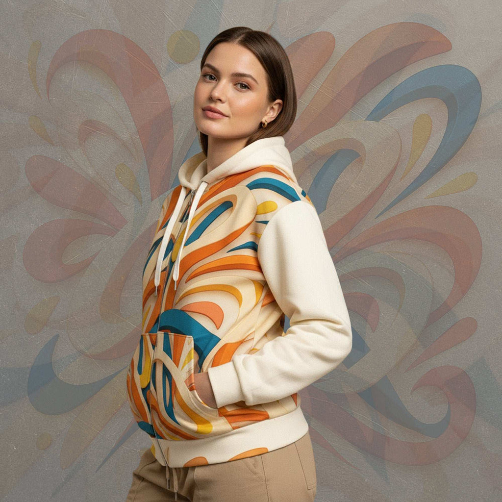 Women's Coral Canvas Hoodie (No.05)