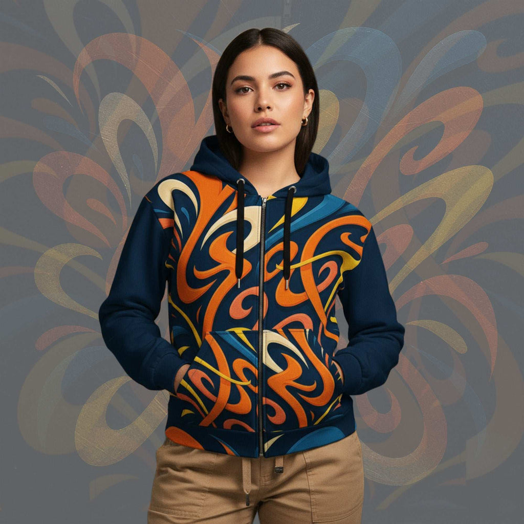 Women's Coral Canvas Hoodie (No.06)