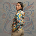 Women's Coral Canvas Hoodie (No.11)