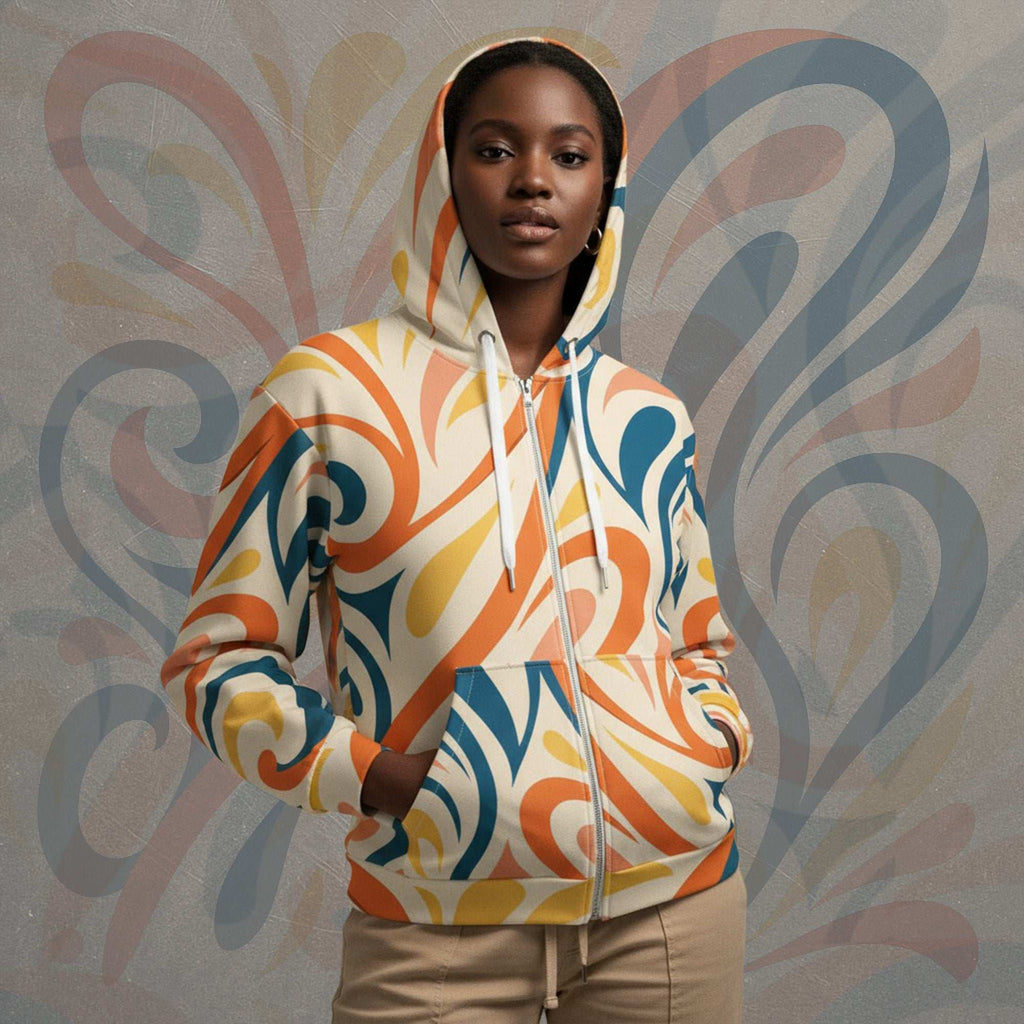 Women's Coral Canvas Hoodie (No.19)