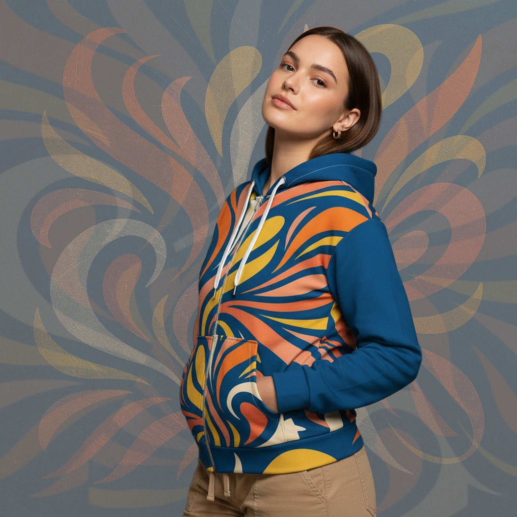 Women's Coral Canvas Hoodie