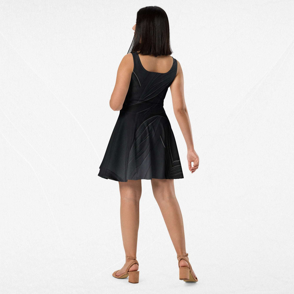 Women's Deep Black Skater Dress (No.02)