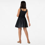 Women's Deep Black Skater Dress (No.02)