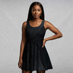 Women's Deep Black Skater Dress (No.02)