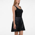 Women's Deep Black Skater Dress (No.03)