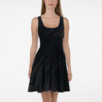 Women's Deep Black Skater Dress (No.05)