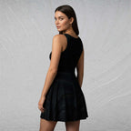 Women's Deep Black Skater Dress (No.05)