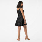 Women's Deep Black Skater Dress (No.06)