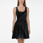 Women's Deep Black Skater Dress (No.07)