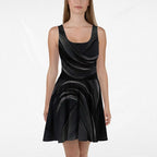 Women's Deep Black Skater Dress (No.09)