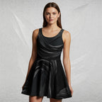 Women's Deep Black Skater Dress (No.09)