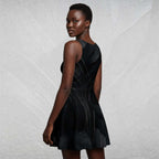 Women's Deep Black Skater Dress (No.10)