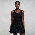 Women's Deep Black Skater Dress (No.10)