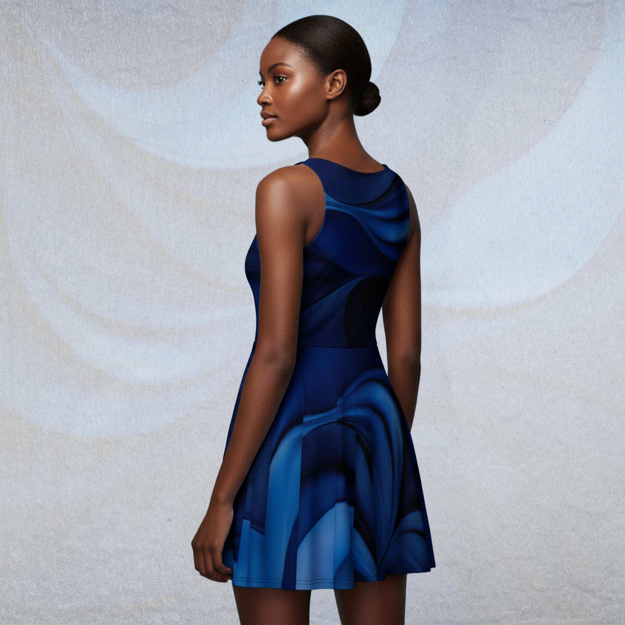 Women's Deep Blue Skater Dress (No.02)