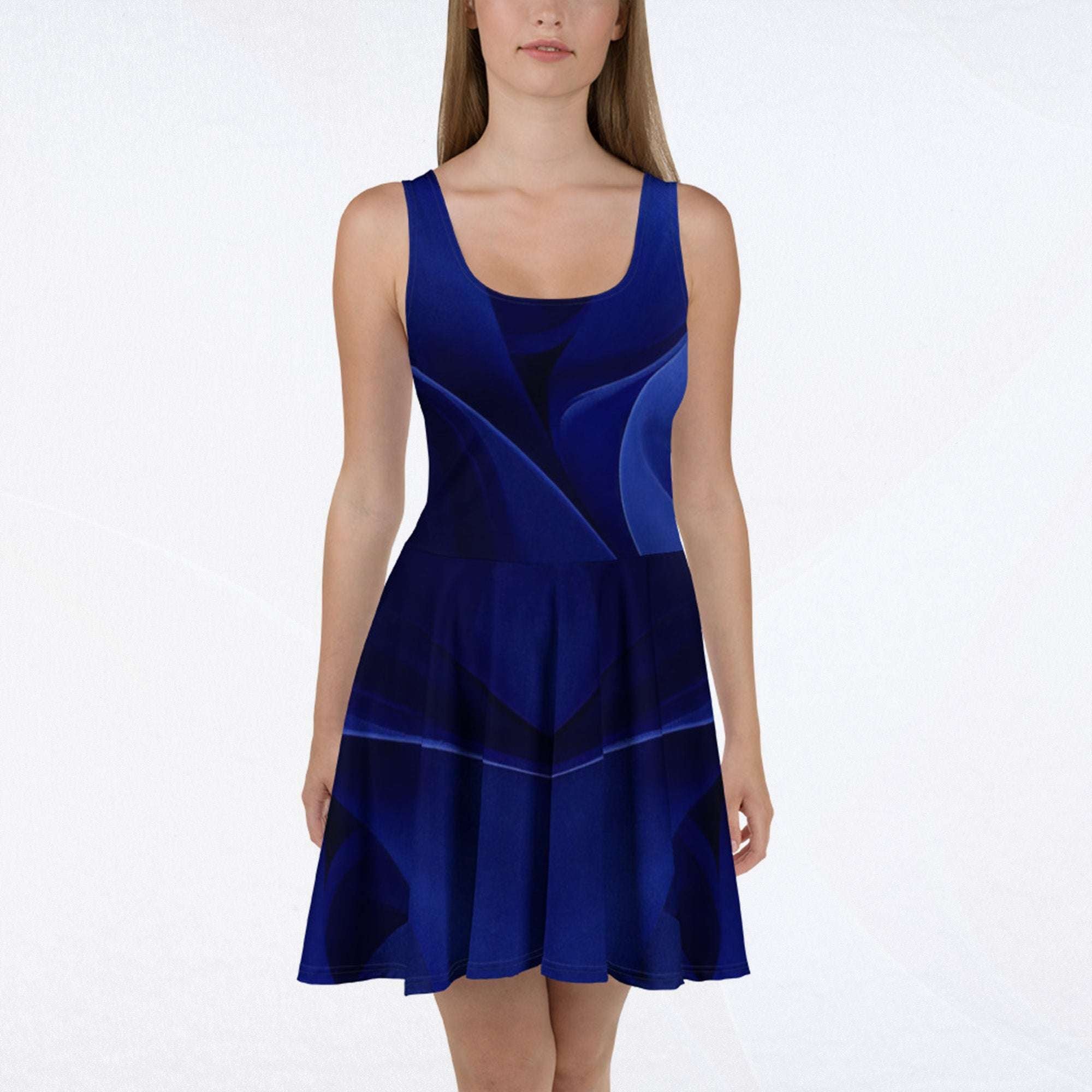 Women's Deep Blue Skater Dress (No.03)