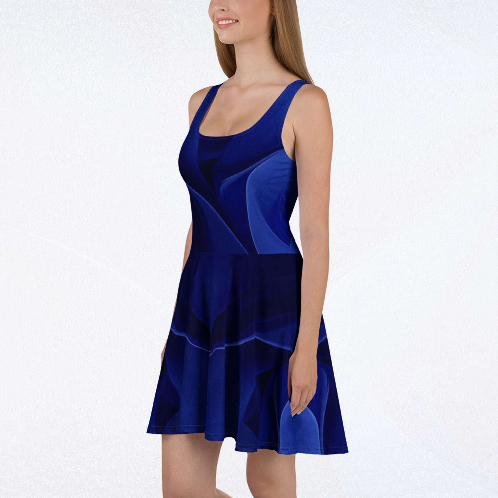 Women's Deep Blue Skater Dress (No.03)