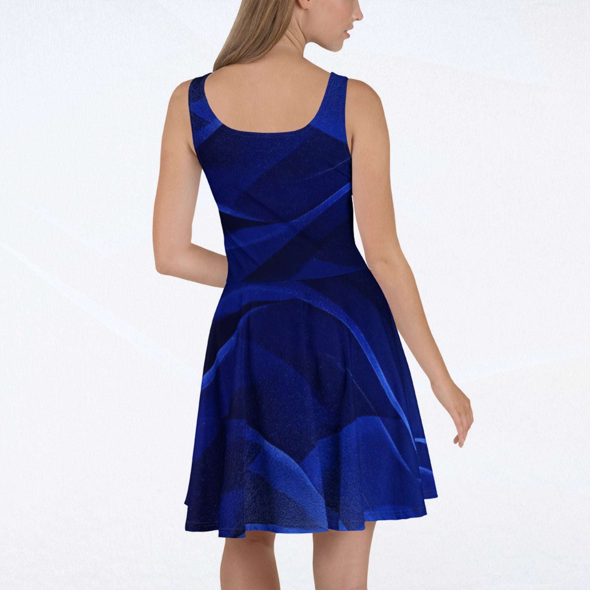 Women's Deep Blue Skater Dress (No.07)