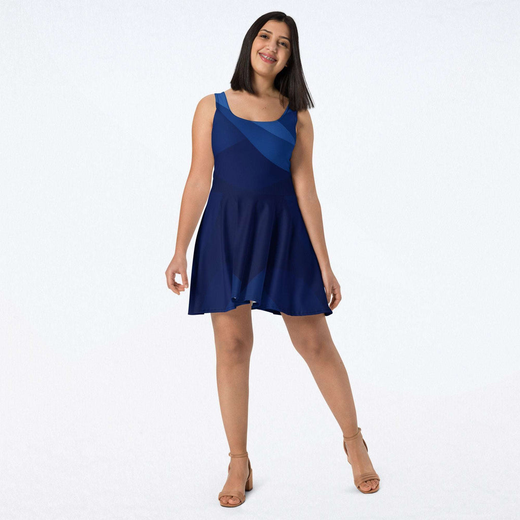 Women's Deep Blue Skater Dress (No.08)