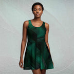 Women's Deep Green Skater Dress (No.06)