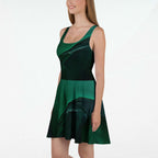 Women's Deep Green Skater Dress (No.07)
